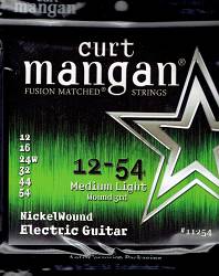 Curt Mangan electric strings nickel wound medium light 12-54