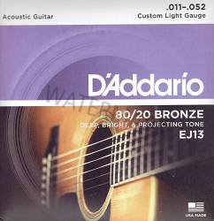 D'Addario, 80/20 bronze acoustic guitar strings 11-52 EJ13