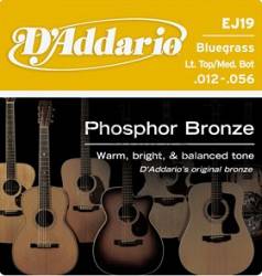 D'Addario Phosphor Bronze Bluegrass Guitar Strings ej19 12-56