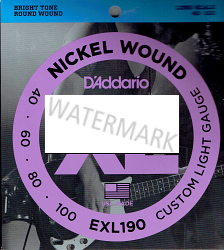 D'Addario nickel bass guitar strings 40-100 EXL190