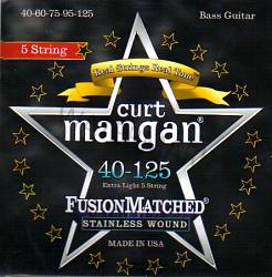 Curt Mangan stainless wound extra light 5-String Bass 40-125