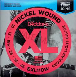 D'Addario nickel wound guitar strings 10-46 EXL110W