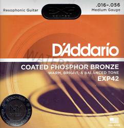 D'Addario acoustic resophonic guitar strings 16-56 EXP42