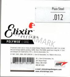 012 Elixir Polyweb coated single string plain steel 4 pack