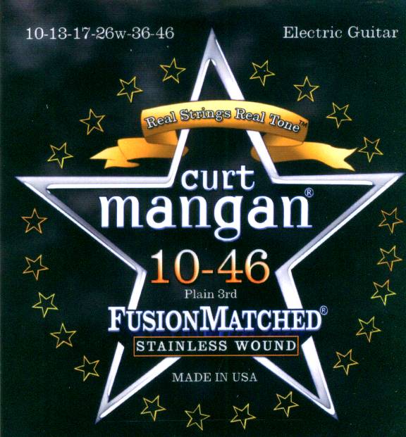 Curt Mangan stainless wound guitar strings 10-46