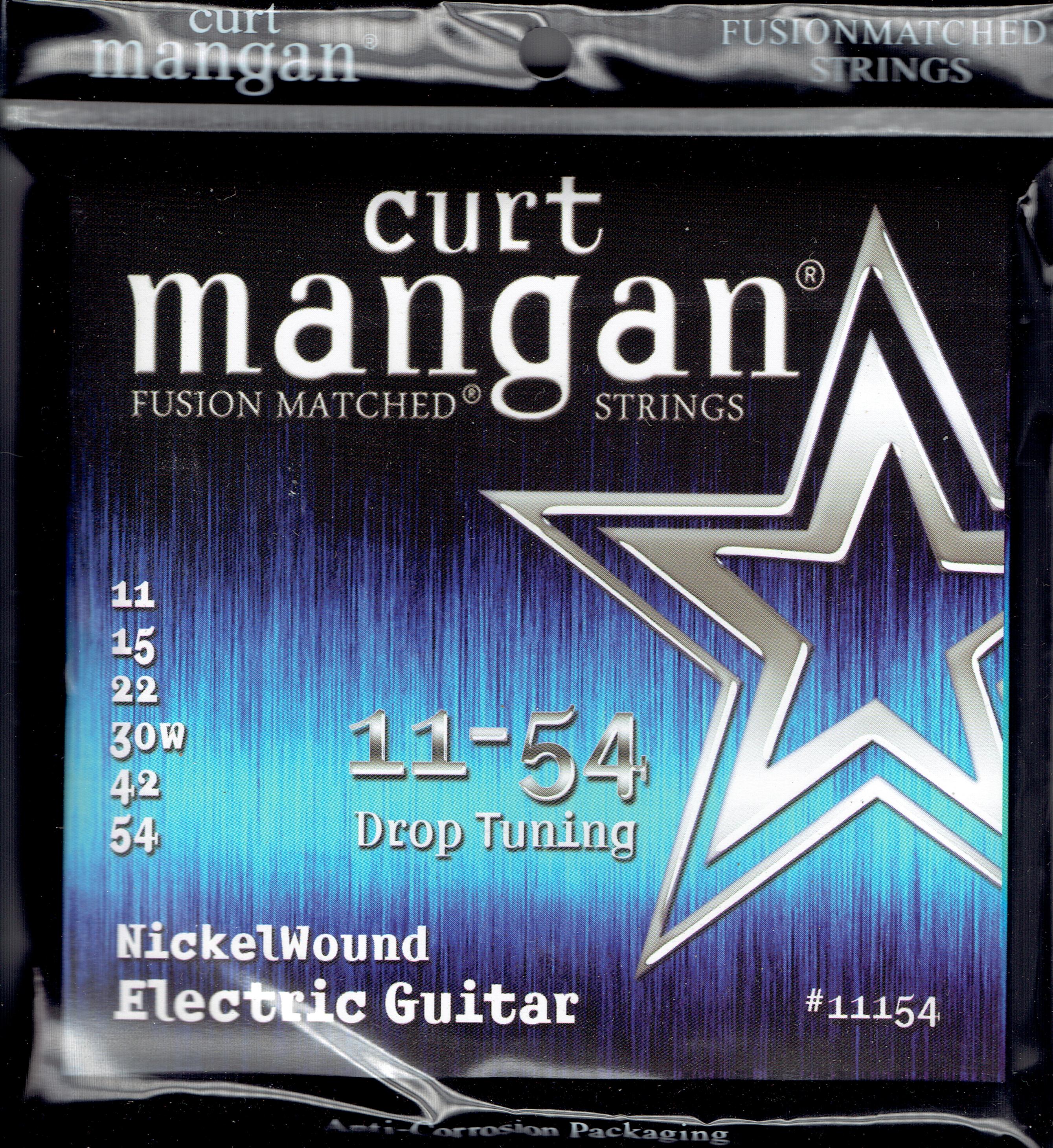Curt Mangan nickel wound electric strings 11-54 drop tuning