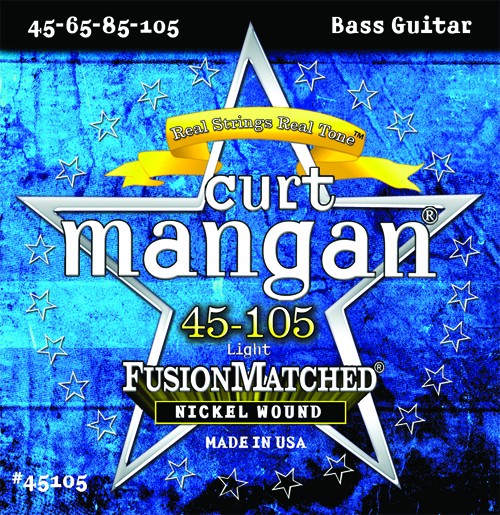Curt Mangan nickel wound light bass guitar strings 45-105