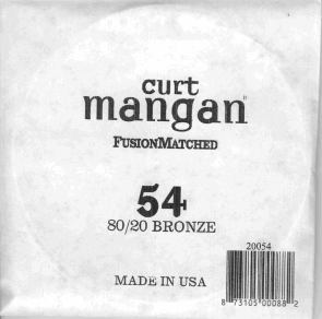 54 Curt Mangan single string 80/20 bronze ball end