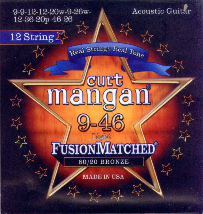 Curt Mangan 80/20 Bronze acoustic guitar 12 string 9-46 Curt Mangan 80/20 Bronze acoustic guitar 12 string 9-46