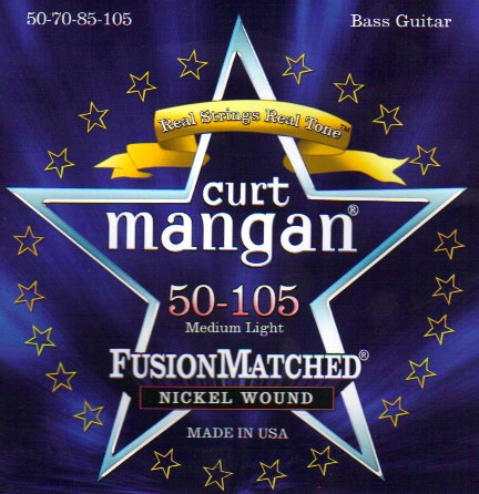 Curt Mangan nickel wound medium light bass strings 50-105