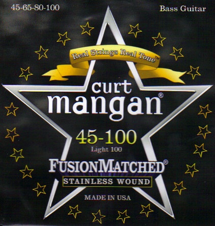 Curt Mangan stainless light 100 bass strings 45-100