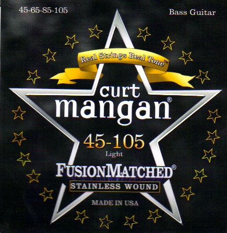 Curt Mangan stainless wound light bass strings 45-105