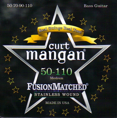 Curt Mangan stainless wound medium bass strings 50-110