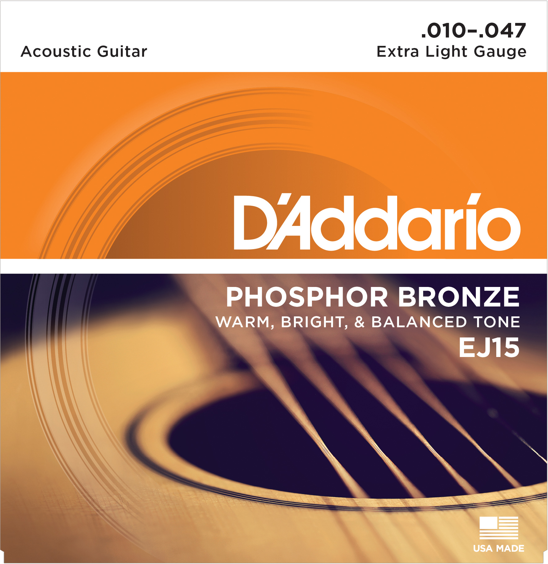 D\'Addario phosphor bronze acoustic guitar strings 10-47