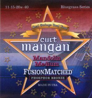 Curt Mangan mandolin strings medium phos loopend 11-40