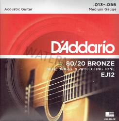 D'Addario 80/20 bronze acoustic medium guitar strings 13-56