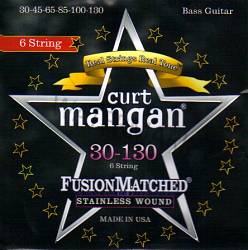 Curt Mangan stainless wound 6-string bass strings 30-130