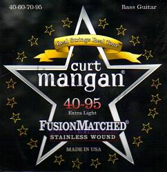 Curt Mangan stainless wound extra light bass strings 40-95