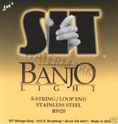SIT Banjo Strings Light B5920 5 string 9-20